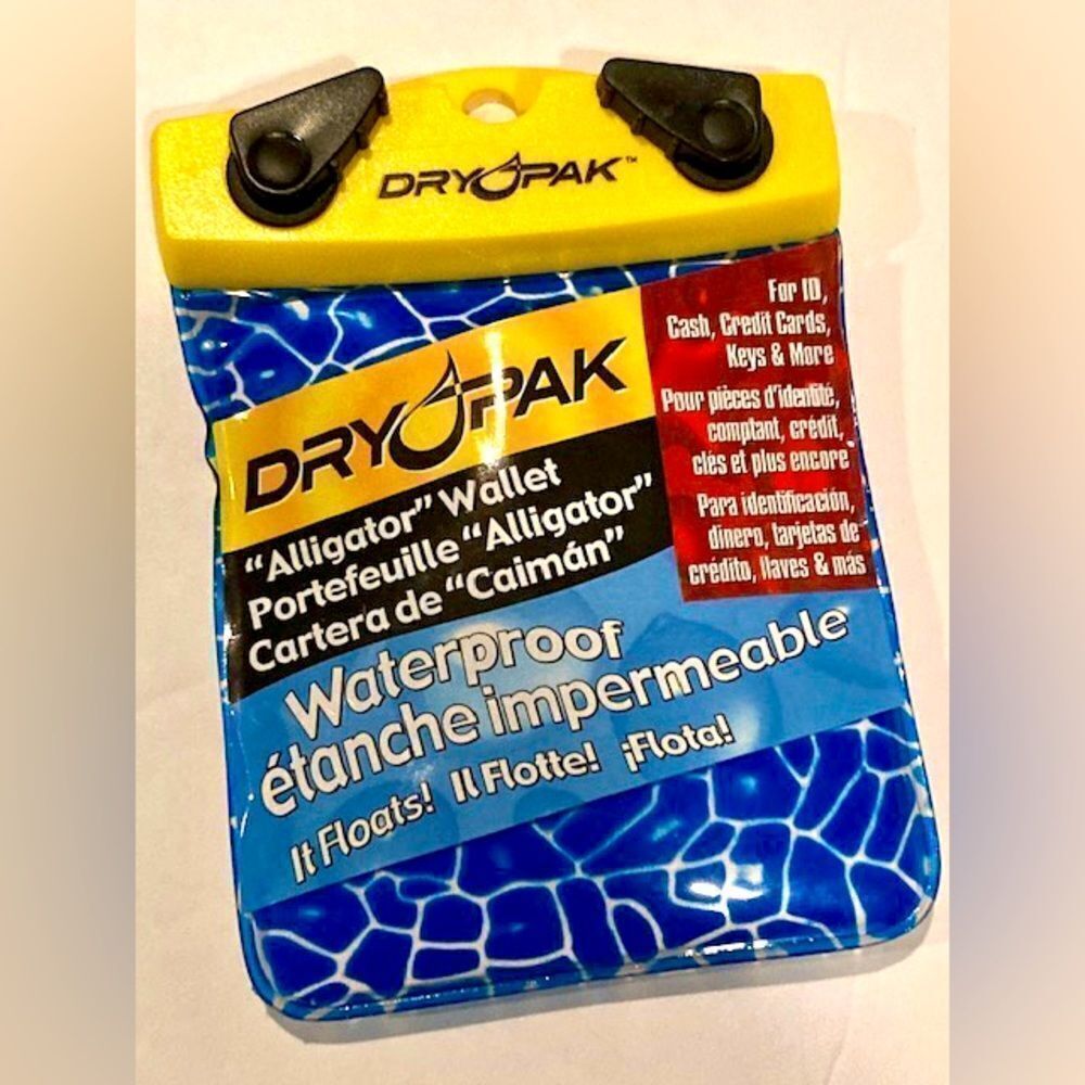 NEW Dry Pak Alligator Wallet - Waterproof/Floating - for ID, Credit Cards, Keys